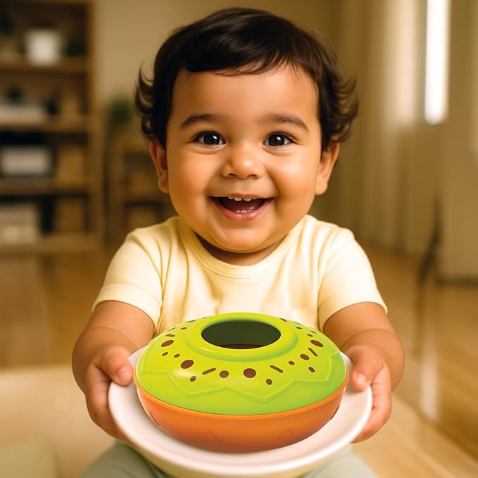 Imagimake Nesting Doughnuts | Leaps & Bounds Baby Toys for 12+ Months | Learning Toys for 1+ Year Old Toddlers and Infant | 2-in-1 Play & Learn | Montessori Baby Toy | Birthday Gifts for 1 Year Old