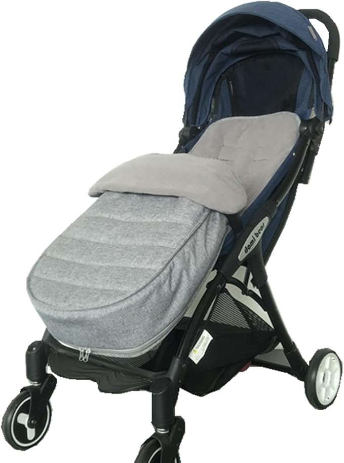 RUIXIA Winter Warm Thick Fleece Baby Stroller Sleeping Bag Detachable Universal Waterproof Toddlers Zipper Closure Windshield Footmuff Newborn Infants Swaddle Blanket Pram Wrap, Grey (BUNBAG10)