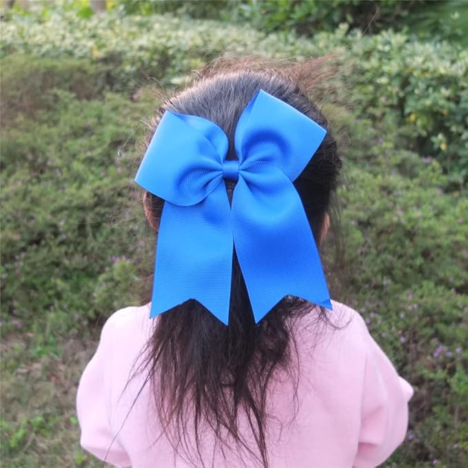24 Colors Cheer Hair Bow Alligator Clips for Baby Little Girls School Colleage Teens Dancing Cheerleading Bow Hair Accessories (24 pcs/5.5 Inch Cheer Bow)