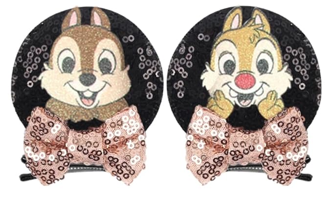 CLGIFT Minnie Ears Baby/Toddler Headband, (Chip Hair Clip)