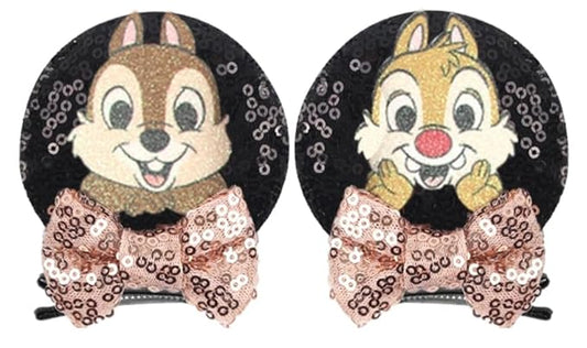 CLGIFT Minnie Ears Baby/Toddler Headband, (Chip Hair Clip)