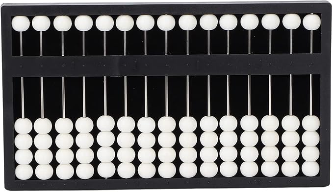 The Blind Abacus, Professional 15 Row Braille Learning Tool Portable Mathematic Concepts Blind Abacus with Tactile Signs for Early Education Math Concept Learning