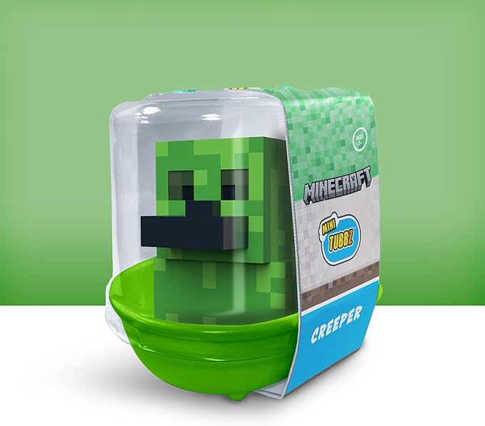 TUBBZ Mini Creeper Collectible Vinyl Rubber Duck Figure - Official Minecraft Merchandise - Video Games and Movies