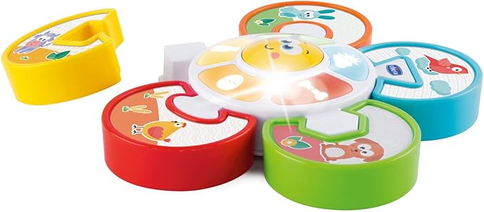 Chicco Activity Centre Game Guess The Animal, Electronic Game with Lights and Sounds, Teaches Animal Verses, Batteries Included, Age 12-36 Months, Multicoloured