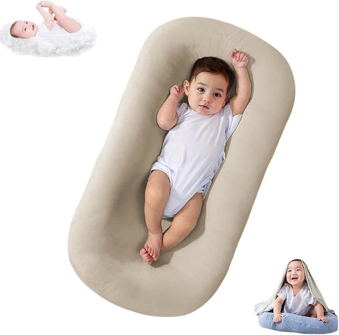 Lucakuins Baby Lounger Cover for Infants Loungers 0-24 Months, 100% Cotton Soft and Breathable Lounger Slipcover（Only Lounger Cover, Without The Lounger） (001, OneSize)