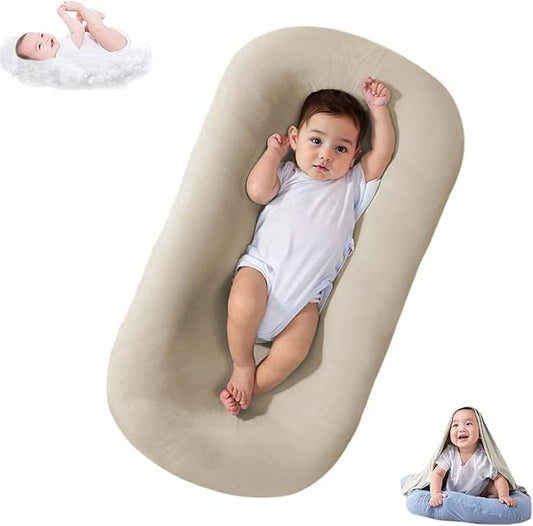 Lucakuins Baby Lounger Cover for Infants Loungers 0-24 Months, 100% Cotton Soft and Breathable Lounger Slipcover（Only Lounger Cover, Without The Lounger） (001, OneSize)