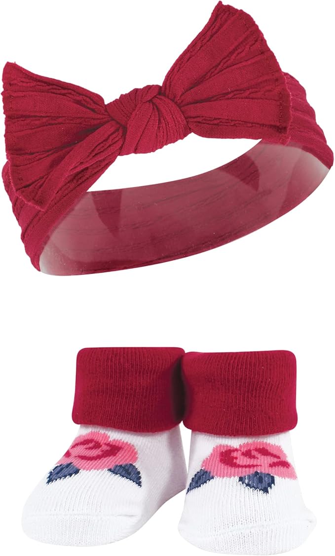 Hudson Baby Girl's Headband and Socks Giftset