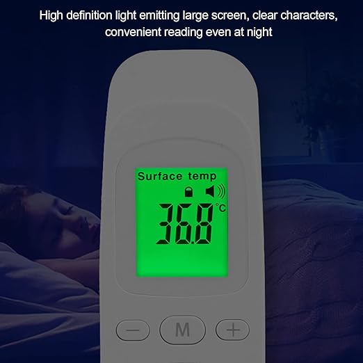 Thermometer for Adults and Baby, Forehead Digital Thermometer, Non Infrared Thermometer, Accurate Reading and High Temperature Alarm, Memory Recall