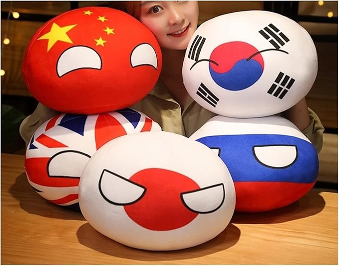 10/30/40cm Country Ball Decorate Polish Ball Plush Country Ball USA France UK Japan Germany Italy Decor (Color : 9, Size : 40cm)