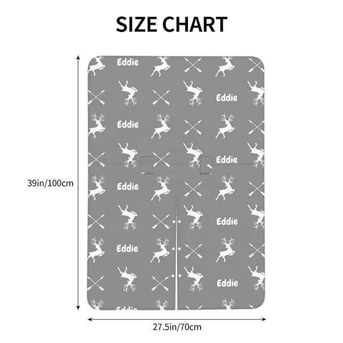 Personalized Jumping Deer Baby Infant Car Seats Canopy for Babies with Name, Custom Antlers and Arrows Lightweight Covers for Baby Boys Girls, Minky Nursing Stroller Cover for Newborn