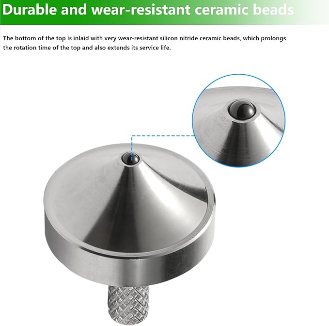 Stainless Steel Spinning Top, Precision Mini Desktop Gyroscope, Kill Time Reduce Stress ADHD Toys, Perfect Balance Gyro (4PCS Style 1+Style 2+3+4)