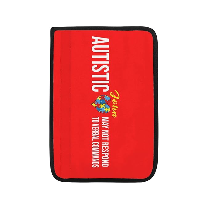 Autistic May Not Respond Autism Awareness Seat Belt Covers Autistic Car Seat Belt Covers Medical Alert Personalized Name Special Need Seatbelt Cover 11