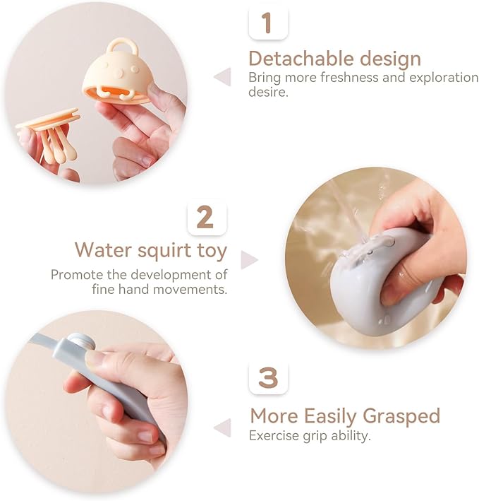 Silicone Fishing Toy Game Playset,Bath Toys for Toddlers and Babies,Montessori Fine Motor Skills Fish Games for Children,Kids Bathtub Toys,Floating Bath Tub Toys for Kids Baby Infant
