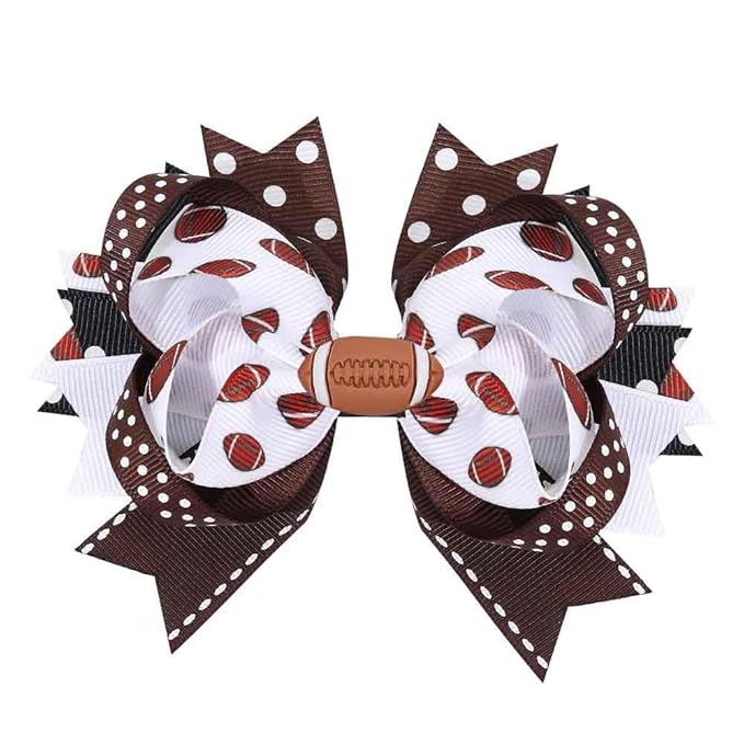 BBTDIN Baby Hair Band with Football Bows and Turban Headband for Girls (E0-Hair Clips)