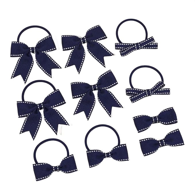 Polka dot Hair Clips Bow Baby Girls Polka dot Barrettes Clips BBG54 (C1-Blue)
