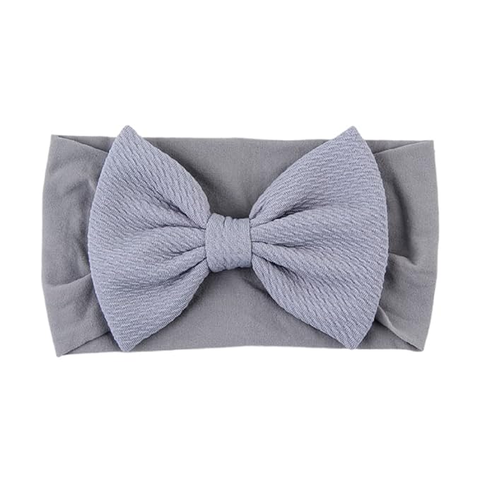 Toptim Headbands Solid Bows for Baby Girls' Comfortable Headwraps for Newborn Infant Toddler Kids 11-Pack