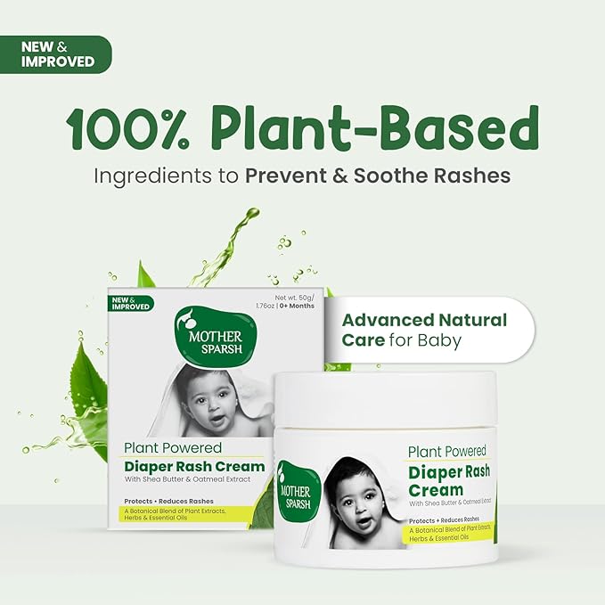 Mother Sparsh Plant Powered Diaper Rash Cream for Babies, 50 gm