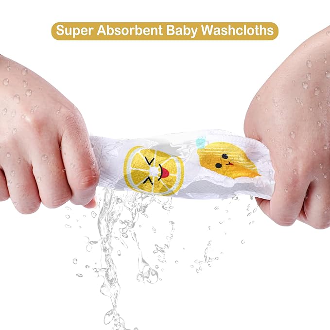 Viviland Baby Washcloths 24 Pack, Toddler Wash Cloths for Bath, Super Soft & Absorbent Bath Towel for Newborn and Infants, Baby Towels Care for Baby's Sensitive Skin