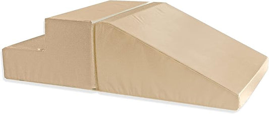 Foamnasium Up and Down Set, Indoor Foam Playset, 2 Piece Soft Toddler and Active Kids Play Foam Climber for Balancing, Crawling, Climbing, Sliding and Jumping, Made in The US, Enhanced Camel