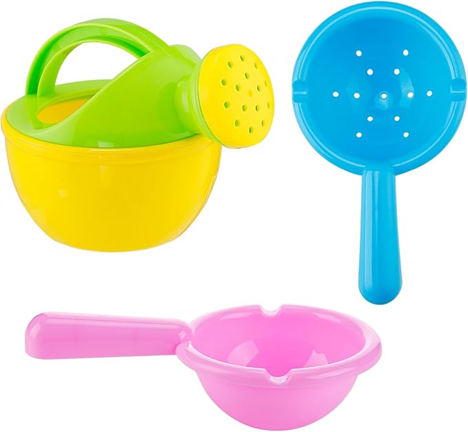 Bath Toys for Toddlers Age 1-3 - Baby Bath Tub Swimming Pool Water Table Toys, Easy to Clean, Mold Free Water Toys Fun Tactile Training Newborn Gifts, 3 Pack (Yellow)