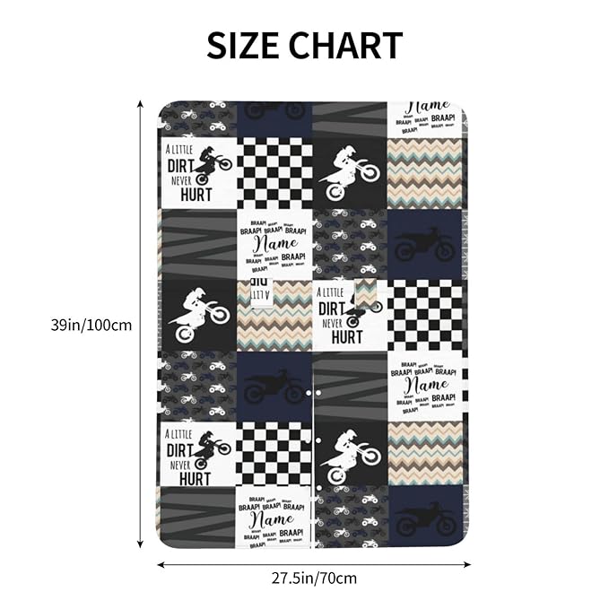 Personalized Dirt Bike Baby Car Seat Canopy for Babies with Name, Custom Motocross Car Seat Covers for Boys Girls, Peekaboo Opening Minky Nursing Cover Infant Car Seat Canopies for Newborn