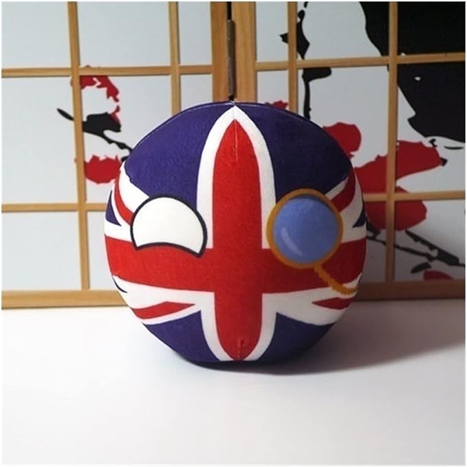 7.9in Poland Ball,Countryball, UK, Canada, France, Country Ball,Decorations, Anime Cosplay, Plush Toys,Countryballs,Plushies (Color : England, Size : 20cm)