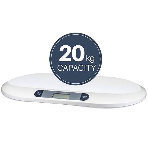 Multi-Function Digital Baby Scale, Electronic Weigh 44lbx0.4oz Comfort Digital Baby Scale Infants Toddlers LCD Show for Babies & Small Children(CA NJ Warehouse)