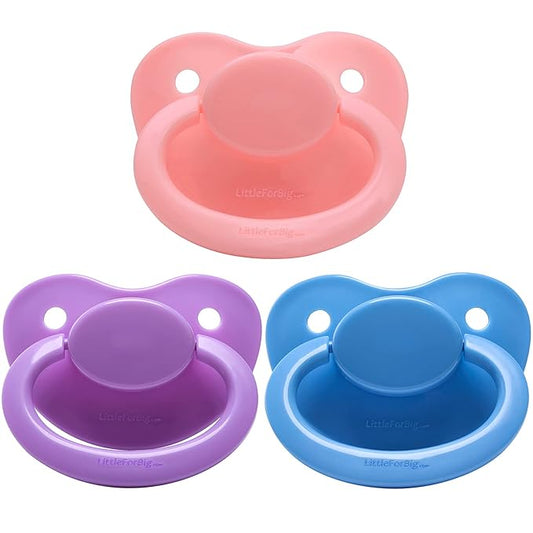 LittleForBig Bigshield Generation-I Pacifier 3 Paci Pack - Pink LightBlue Purple