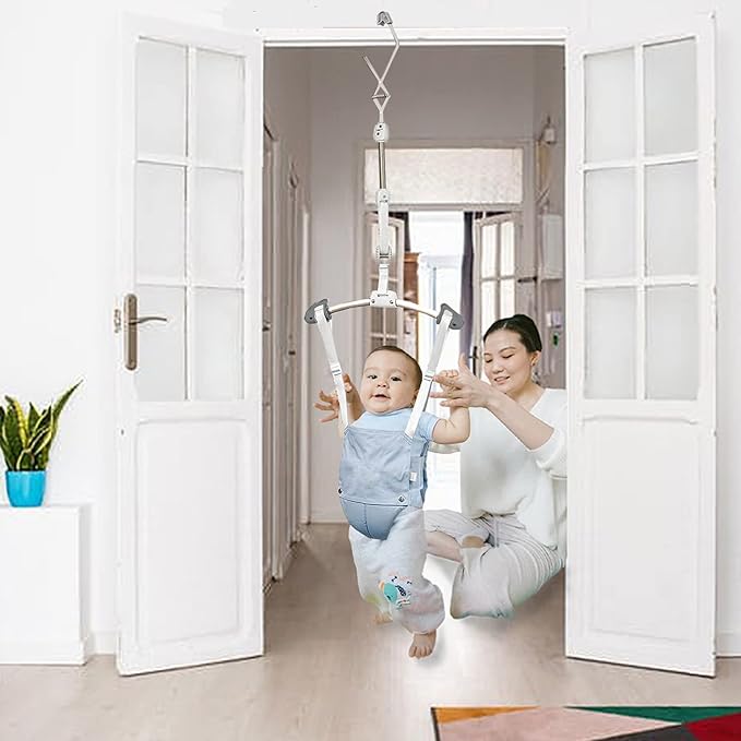 Baby Door Jumpers and Bouncers Exerciser Set with Door Clamp Adjustable Strap for Toddler Infant 6-24 Months CPC & CE Certified