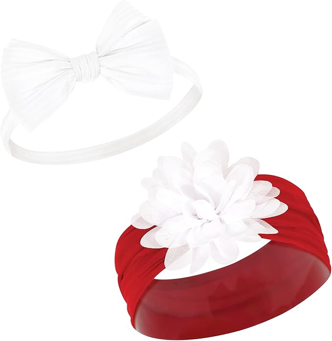 Hudson Baby Cotton and Synthetic Headbands, Size 0-24 Months