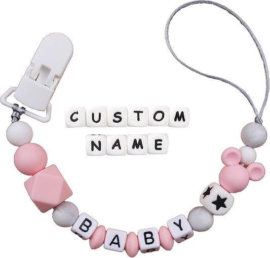 Personalized Pacifier Clip Customized Pacifier Clip with Custom Name Custom Pacifier Clip Holder with Name