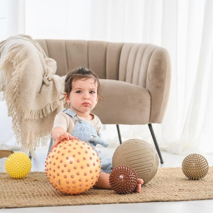 Edushape The Original Sensory Ball for Baby - 7" Baby Ball that Helps Enhance Gross Motor Skills for Kids Aged 6 Months & Up - Vibrant, Colorful and Unique Toddler Ball