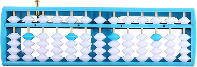 Larcele Bead Arithmetic Counting Abacus with Reset Button,13 Column SP-02 (Blue 2)