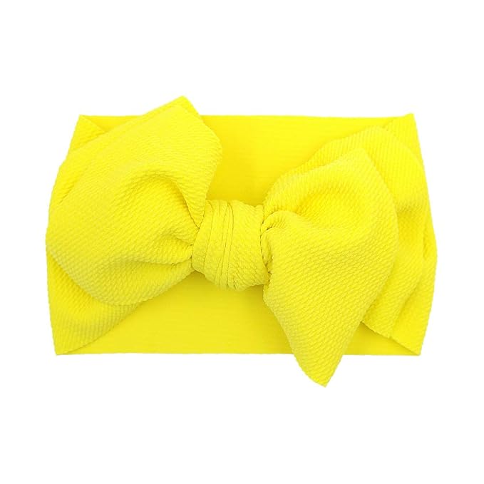 KIDOCHEESE Big Bows Baby Girl Headbands with Bows Elastics Nylon Hairbands Oversized Head Wraps Large Hair Bow Hair Accessories for Baby Girls Newborn Infant Toddlers Kids
