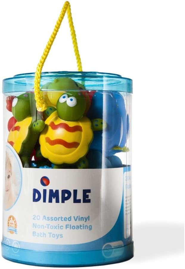2 Sets of Dimple Floating Bath Toys (Total 40 Pieces), Sea Animals Squirter Toys for Boys & Girls, Assorted Sea Animals, Squeeze to Spray! Tons of Fun, Great for Kids & Toddlers