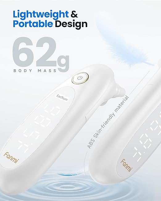 Ear Thermometer for Kids and Adults, Thermometer for Baby with Real-Time Dynamic Tympanic-Sensing Probe, 1-Button 1-Second Result Large LED Display for Easy Use & Reading