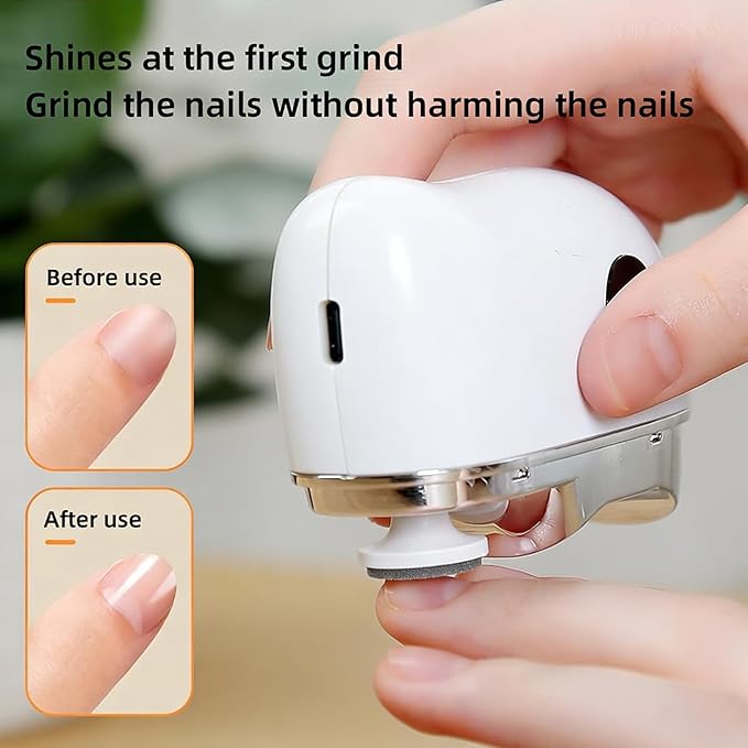 Electric Nail Clippers, 5 in 1 Electric Nail Trimmers for Seniors & Adults, Nail File Toenail Trimmer, 3-Speed Gears, Dust Storage & LED Light, Slanted Nail Clipper Included, Safe for Kids & Baby