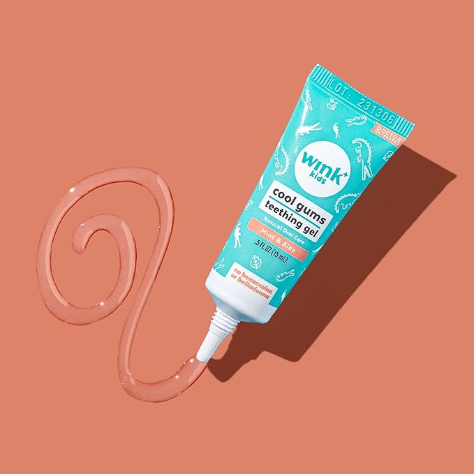 Wink Well - Baby Teething Relief for Infants and Kids, Cooling, Soothing Natural Gel for Sore Gums and Other Teething Discomfort (4 Pack, 15 ml Each)