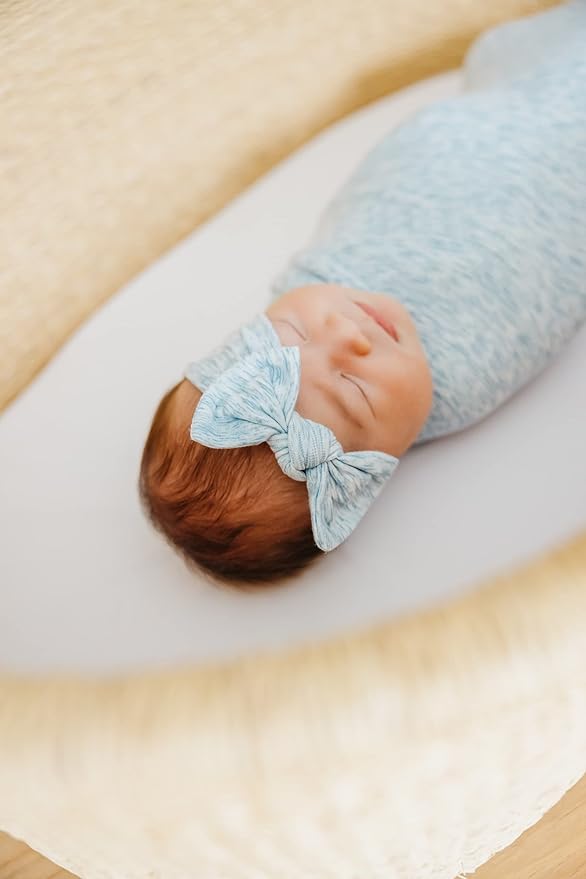 Copper Pearl Baby Bows: Stylish Headbands for Baby Girls, Premium Soft and Stretchy Baby Headbands, Perfect for Newborns, Trendy Designs - Lennon