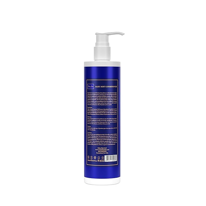 BABY HAIR, Intense Moisture, Nourishing Conditioner Vitamin E, Coconut Oil, Macadamia Oil and Hyaluronic Acid Vegan-friendly Sulfate-free Color-safe, 16.9 fl. Oz.