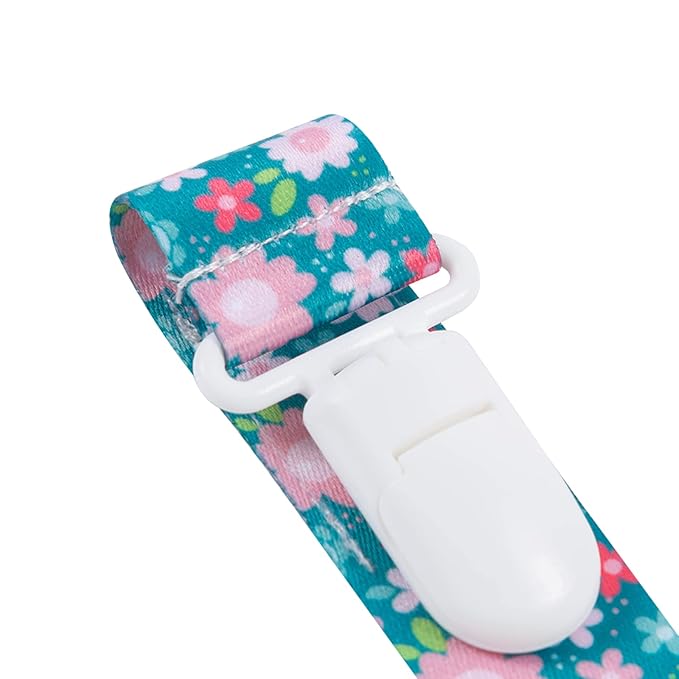 babygoal Floral Pacifier Clips, 6 Pack Binky Paci Holder Leashes Fits for Most Baby Pacifiers and Binkies