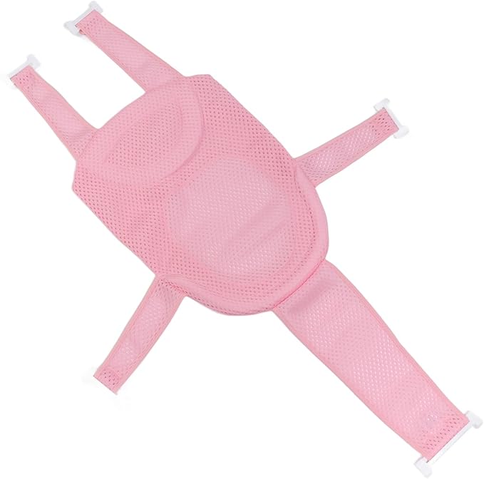 Baby Bath Seat Support Non Slip Universal Detachable Net Bathtub Sling Shower Mesh (Pi-nk)