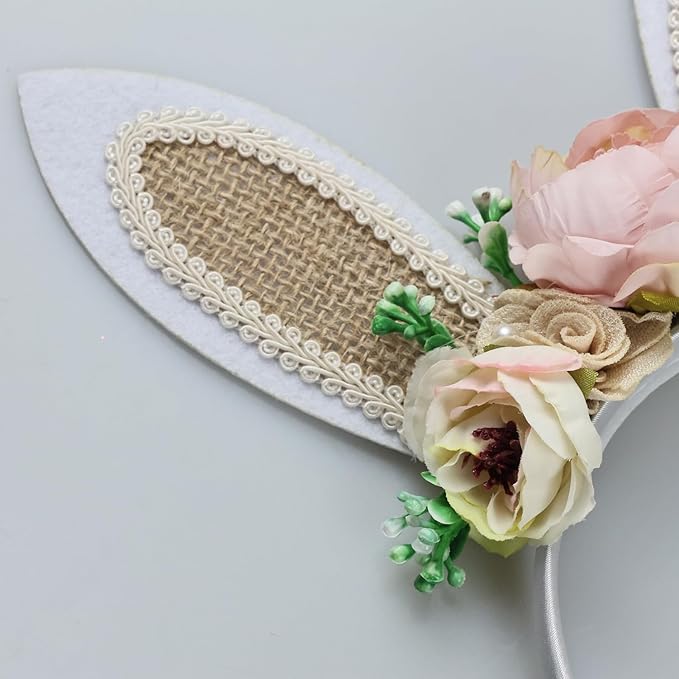 Children Easter Bunny Ears Headband Long Ear Hairband for Baby Girls Infant Toddlers Kids