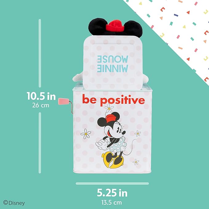 Kids Preferred Disney Baby Minnie Mouse Toy Jack in The Box for Toddlers 1-3, Disney Minnie Mouse Toys for Girls Musical Toys for Toddlers 1-3