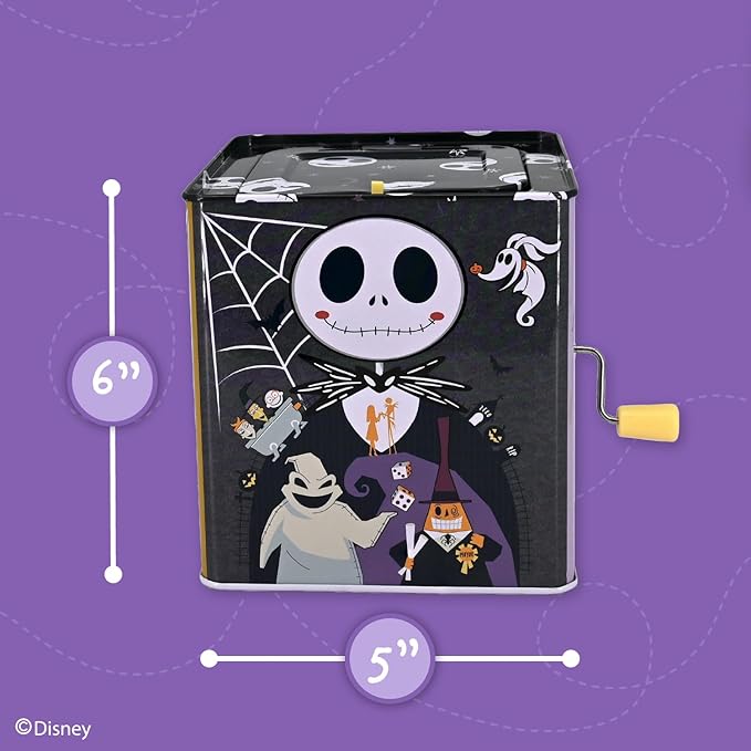 Kids Preferred Disney Baby The Nightmare Before Christmas Jack Skellington Classic Jack-in-The-Box Musical Toys for Babies and Toddlers
