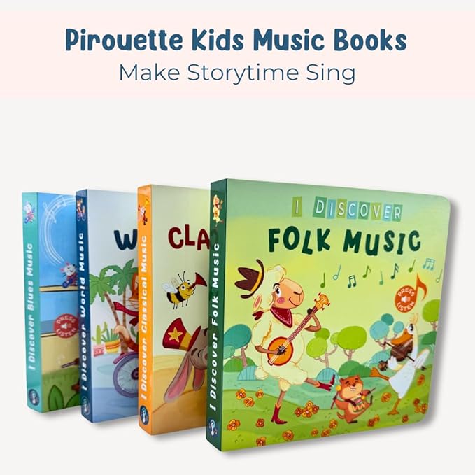 I Discover World Music – Sound Book for Babies & Toddlers | 6 Global Songs from Around The World | Interactive Board Book with Music | Ages 0–4 | Pirouette Kids