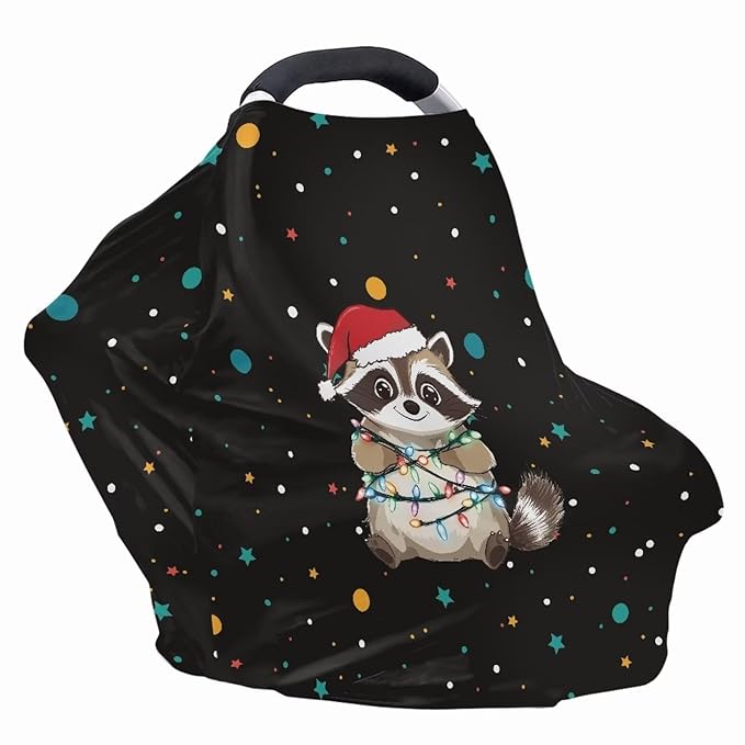 AFPANQZ RaccoonNursing Cover Breastfeeding Scarf Baby Car Seat Covers Infant Stroller Cover Carseat Canopy for Girls and Boys Lightweight Breathable for Outdoor Walking Traveling
