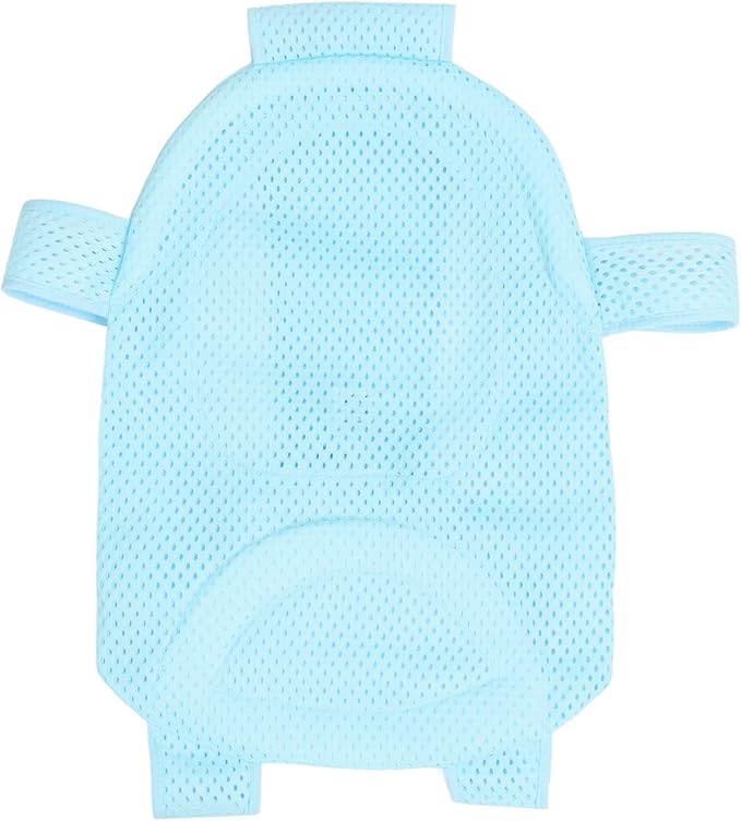 Baby Bath Seat Support Non Slip Universal Detachable Net Bathtub Sling Shower Mesh (Light Blue)