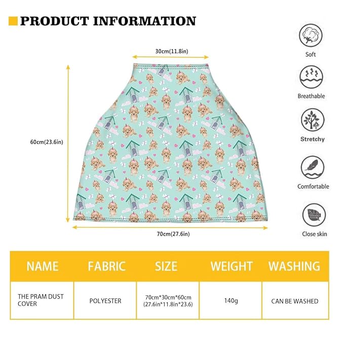 Forchrinse Pink Hummingbird Floral Baby Car Seat Cover for Boys,Versatile Infant Carseat Canopy,Stroller Cover,Nursing Breastfeeding Cover,High Chair Cover