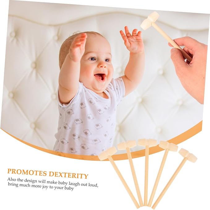 DECHOUS 12pcs Mallet Toy Hammers for Boys and Girls Gavel Toy Develop Dexterity Arm Movement Safe for Toddlers
